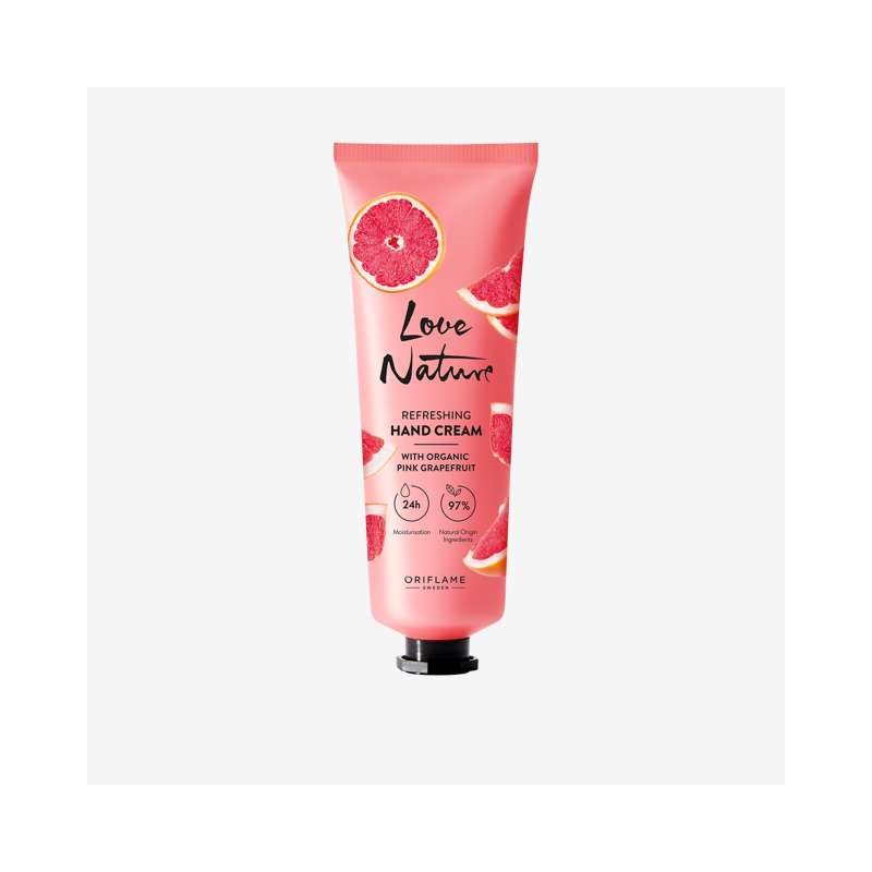 Crema de Manos Refrescante con Pomelo Rosa Orgánico Love Nature