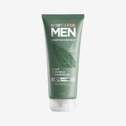 Gel de Afeitado y Limpieza 2 en 1 Sensitive Protect North For Men