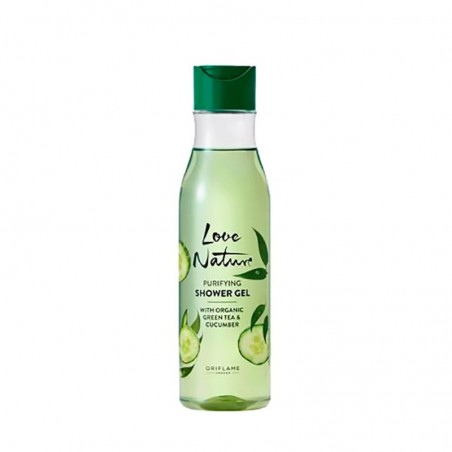 Gel de Ducha Purificante con Té Verde y Pepino Orgánicos Love Nature