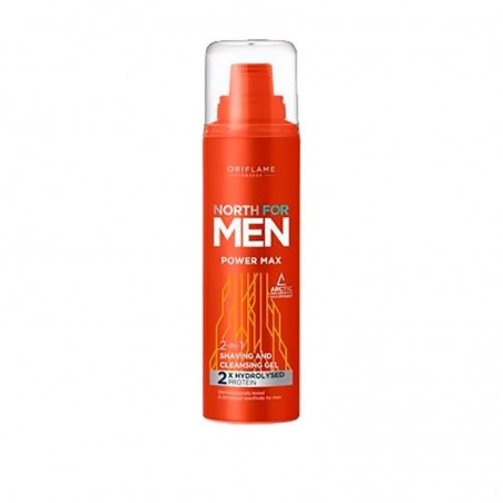 NORTH FOR MEN Gel de Afeitado y Limpieza 2 en 1 PowerMax North For Men