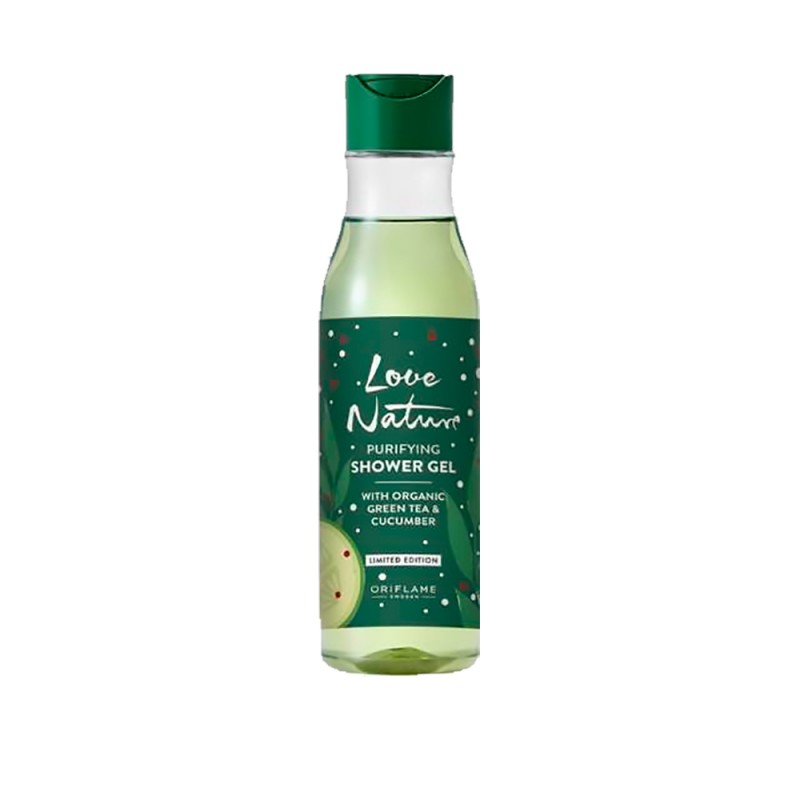 Gel de Ducha Purificante con Té Verde y Pepino Orgánicos Love Nature