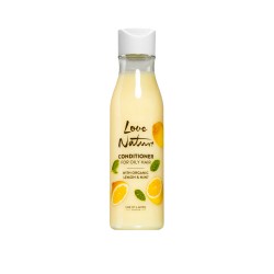 Acondicionador para Cabello Graso con Limón y Menta Orgánicos Love Nature