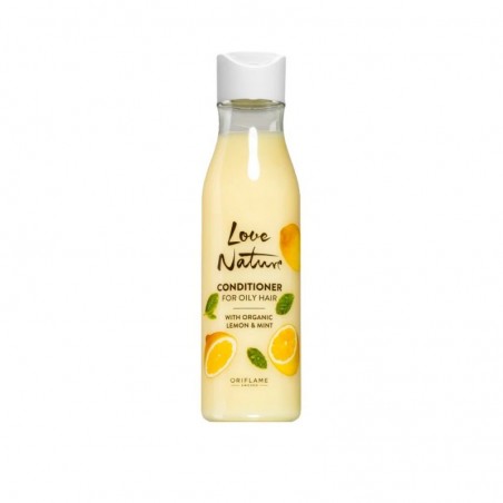 Acondicionador para Cabello Graso con Limón y Menta Orgánicos Love Nature